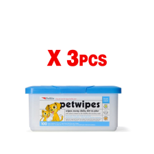 Petkin Pet Wipes 100ct PACK OF 3