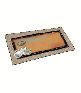 Dry Mate Cat Litter Mats TAN SWIRL FISH KITTY 20 X 28 Inches (PACK OF 3)
