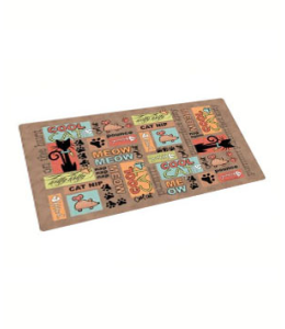 Dry Mate Cat Place Mat Cool Cat   Brown 12x20cm (PACK OF 3)