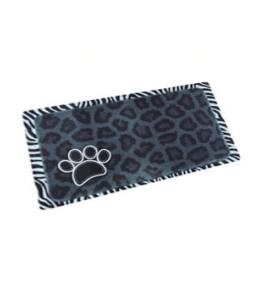 Dry Mate Pet Place Mate Dogs/Cats BLACK LEOPARD / ZEBRA BORDER 12 X 20 Inches-PACK OF 3