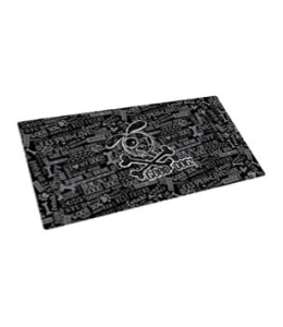 Dry Mate Good Dog Cross Bones - Black Dog Bowl Place Mat 16 x 28 inches (PACK OF 3)