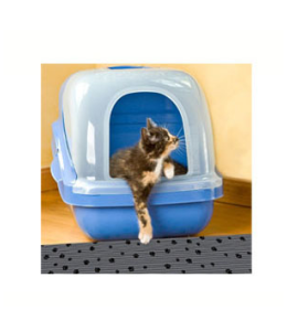 Dry Mate Grey Stripe   Black Paw Scented Cat Litter Mat 28 x 36 Inches (PACK OF 3)