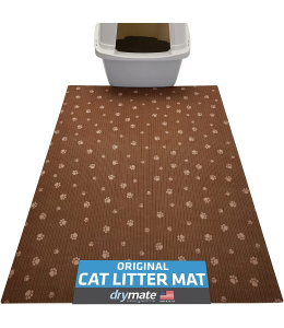 Dry Mate Brown Stripe   Tan Paw Cat Litter Mat 28 x 36 inches-PACK OF 3