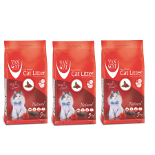 Van Cat White Bentonite Clumping Cat Litter Unscented 5Kg-PACK OF 3