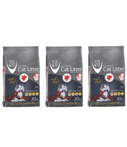 Van Cat White Bentonite Clumping Cat Litter Grey 10Kg-PACK OF 3