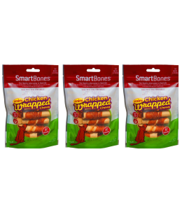 SmartBones Chicken Wrap- Mini Sticks Chicken 9  Pk-PACK OF 3