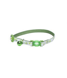 Coastal 3 8 Safe Cat  Glow in the Dark Adj.Collar Glowing Lime Skulls