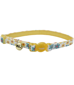 Coastal 3 and Safe Cat  Flower Frenzy Adj.Breakaway Collar Yellow
