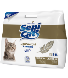 Sepicat Extreme Light Fresh Scent ( Baby Powder) 16L for  Cats With Sensitive Feet