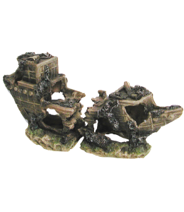 Aqua One Shipwreck (S) 25x12.5cm (U-329) 2 piece