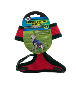 Four Paws Comfort Control Harness SM Red 12cs