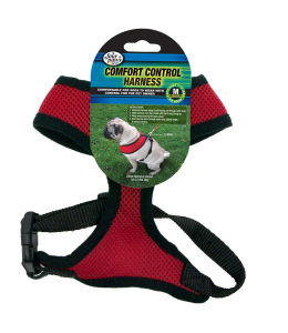 Four Paws Comfort Control Harness MD Red 12cs