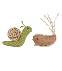 PETMATE JACKSON GALAXY MARINATER TOY SNAIL/NARWHAL 2-PACK  - (PACK OF 3)