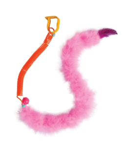 PETMATE JW CATACTION FEATHERLITE CATNIP BOA SPRINGY  - (PACK OF 3)