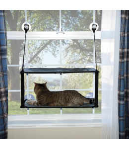 K&H  Ez Mount Window Double Stack Kitty Sill Gray 12" x 23"