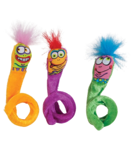 PETMATE FAT CAT CLASSIC SPRINGY WORMS - 2CT  - (PACK OF 3)