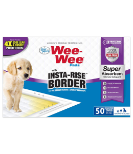 FOUR PAWS WEE-WEE INSTA-RISE BORDER PAD, 50 PACK
