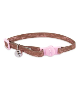 PETMATE FASHION CAT COLLAR 8-12" SWIRLS BLACK TEAL