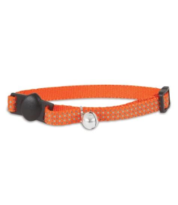 PETMATE ADJUSTABLE CAT COLLAR 3/8"X8-12" GLOW DOTS ORANGE