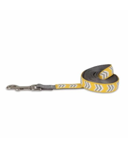 PETMATE RUBBER DOG LEASH 3/4"X6 YELLOW CHEVRON