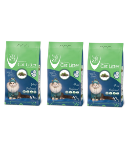 Van Cat White Bentonite Clumping Cat Litter Pine 10K Compact -PACK OF 3