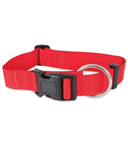 PETMATE NYLON ADJUSTABLE DOG COLLAR 1 1/2"X20-30" RED