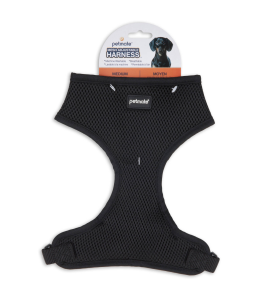 PETMATE MESH DOG HARNESS MEDIUM 16-19"  BLACK