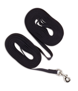 PETMATE ASPEN PET COTTON TRAINING DOG LEAD 5/8" X 15' BLACK