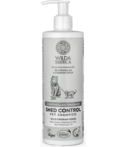 Wilda Siberica. Controlled Organic, Natural & Vegan  Shed control pet shampoo, 400 ml