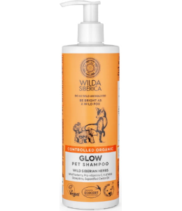 Wilda Siberica. Controlled Organic, Natural & Vegan  Glow pet shampoo, 400 ml