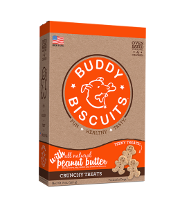 Buddy Biscuits TEENY Crunchy Treats with Peanut Butter - 8 oz.- PACK OF 3
