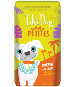 Tiki Dog Aloha Petites Wet Dog Food Chicken Huli Huli-3.5 oz. pouch  - (PACK OF 3)