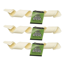 Red Barn  Lg Beef Cheek Spring 6/7"  Chews 0.55oz/15.5g- (PACK OF 3)