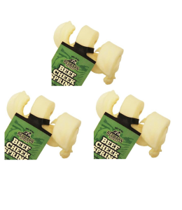 Red Barn  RB Beef Cheek Spring 3pk Chews 1.65oz/46.8g- (PACK OF 3) 