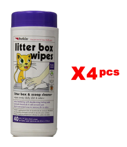 Petkin Litter Box Wipes (1box 4pcs)