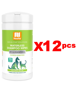 Nootie Waterless Shampoo Wipes – Cucumber Melon 70 count(1BOX-12PCS)