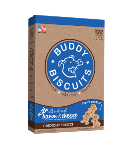 Buddy Biscuits TEENY Crunchy Treats with Bacon & Cheese - 8 oz.- PACK OF 3