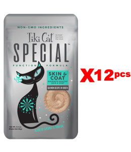 Tiki Cat Special Mousse Skin & Coat Salmon-2.4 oz. pouch --1BOX 12PCS