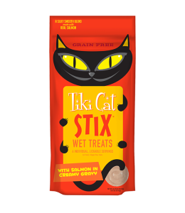 Tiki Cat Stix Treats Salmon Mousse -3 oz bag - 1BOX 12PCS