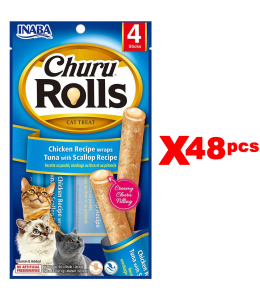 INABA CHURU chicken recipe wraps tuna with scallop recipe 40g/4 sticks per pack Pack of 48