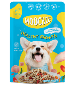 Moochie Dog Food Puppy Casserole with Chicken - Healthy Growth Pouch (12) x 85g 