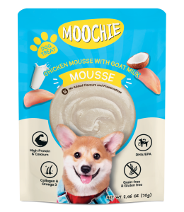 Moochie Dog Mousse - Chicken with Goat Milk Pouch (12) x 70g