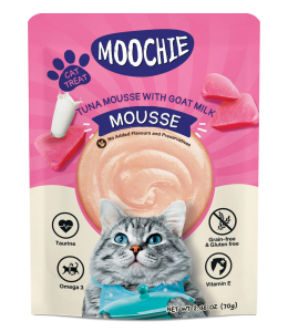 Moochie Cat Food  Tuna Mousse with Goat Milk Pouch (12) x 70g