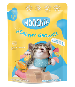 Moochie Cat Food  Tuna and Chicken recipe for Kitten - Healthy Growth Pouch (12) x 70g
