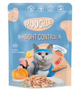 Moochie Cat Food  Mince with Salmon - Weight Control Pouch (12) x 70g
