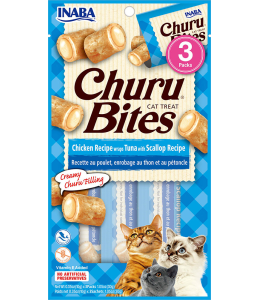 INABA CHURU chicken recipe wraps tuna with scallop recipe 30g - 3 pouches per pack (12pcs)