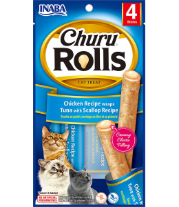 INABA CHURU chicken recipe wraps tuna with scallop recipe 40g/4 sticks per pack (12pcs) 