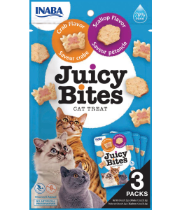 INABA Juicy Bites Scallop & Crab Flavor 33,9g /3 pouches per pack (12pcs)