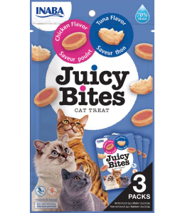 INABA Juicy Bites Tuna & Chicken Flavor 33,9g - 3 pouches per pack (12pcs)