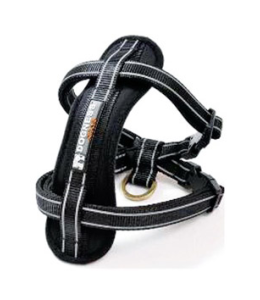 Dogness Black Reflective Neoprene Harness M